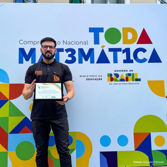 Imagem da Galeria da Notícia: Egresso da FEF conquista reconhecimento nacional e reforça a excelência da formação em Matemática