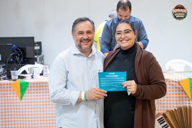 Imagem da Galeria da Notícia: Arraiá do UNIFEF reúne comunidade acadêmica em noite de integração, cultura e tradição