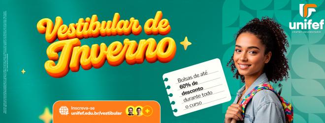 Imagem da Not&iacute;cia: UNIFEF abre inscrições para o Vestibular de Inverno 2026 com bolsas durante toda a graduação